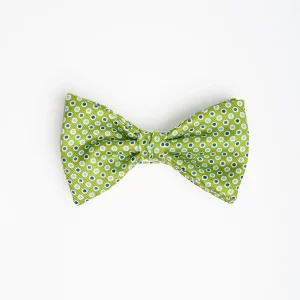 Light Green Pre-Knotted Silk Bowtie - Polka Dot Pattern>E.Marinella Store