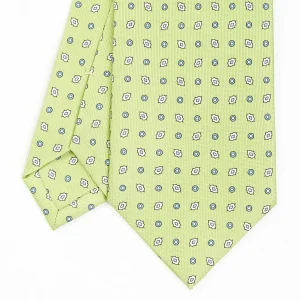 Light Green Sartorial Classic Silk Tie - Small Flower Pattern>E.Marinella Outlet