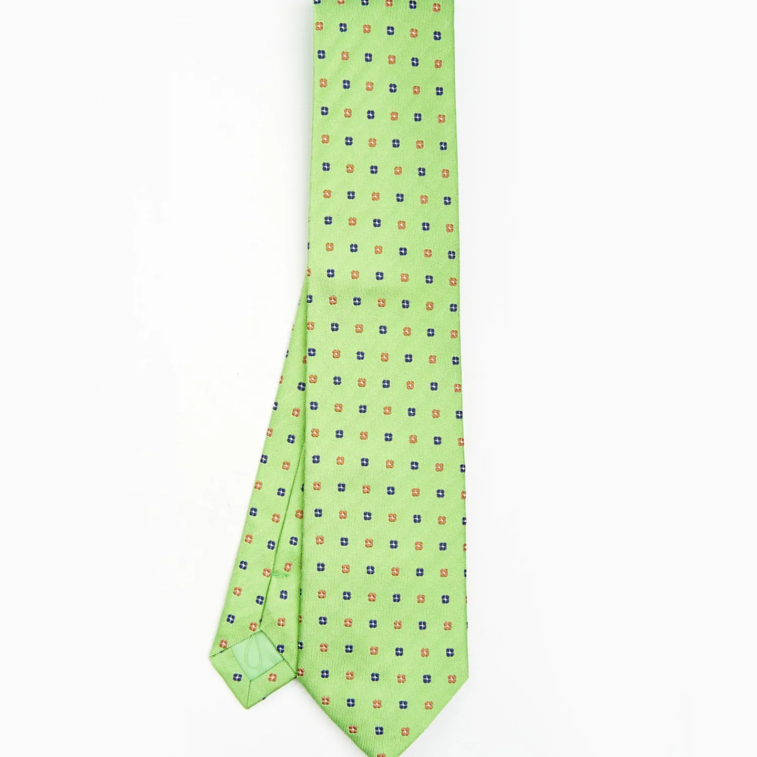 Light Green Sartorial Jacquard Silk Tie - Small Flower Designs>E.Marinella Flash Sale
