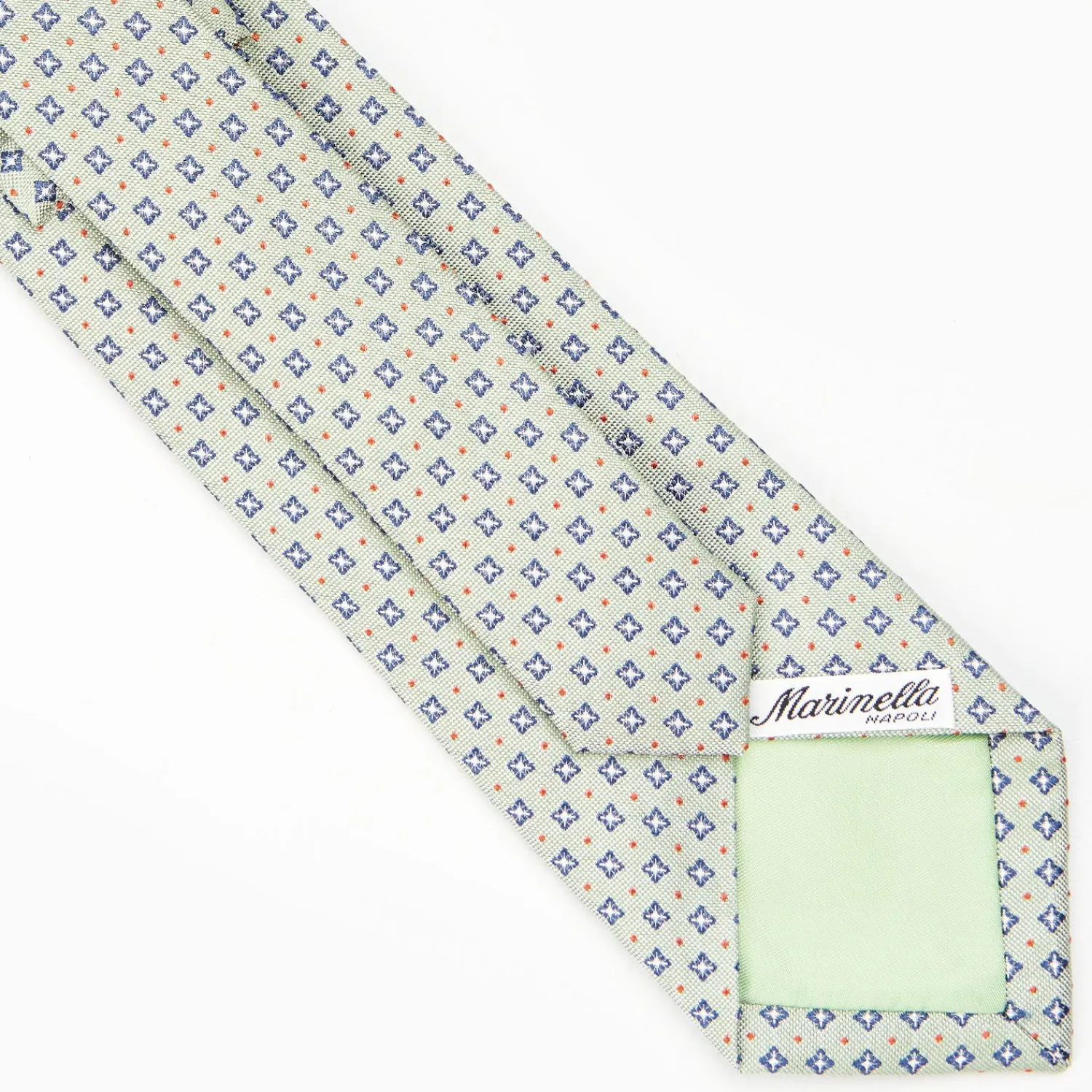Light Green Sartorial Jacquard Silk Tie - Large Flower Pattern>E.Marinella Cheap
