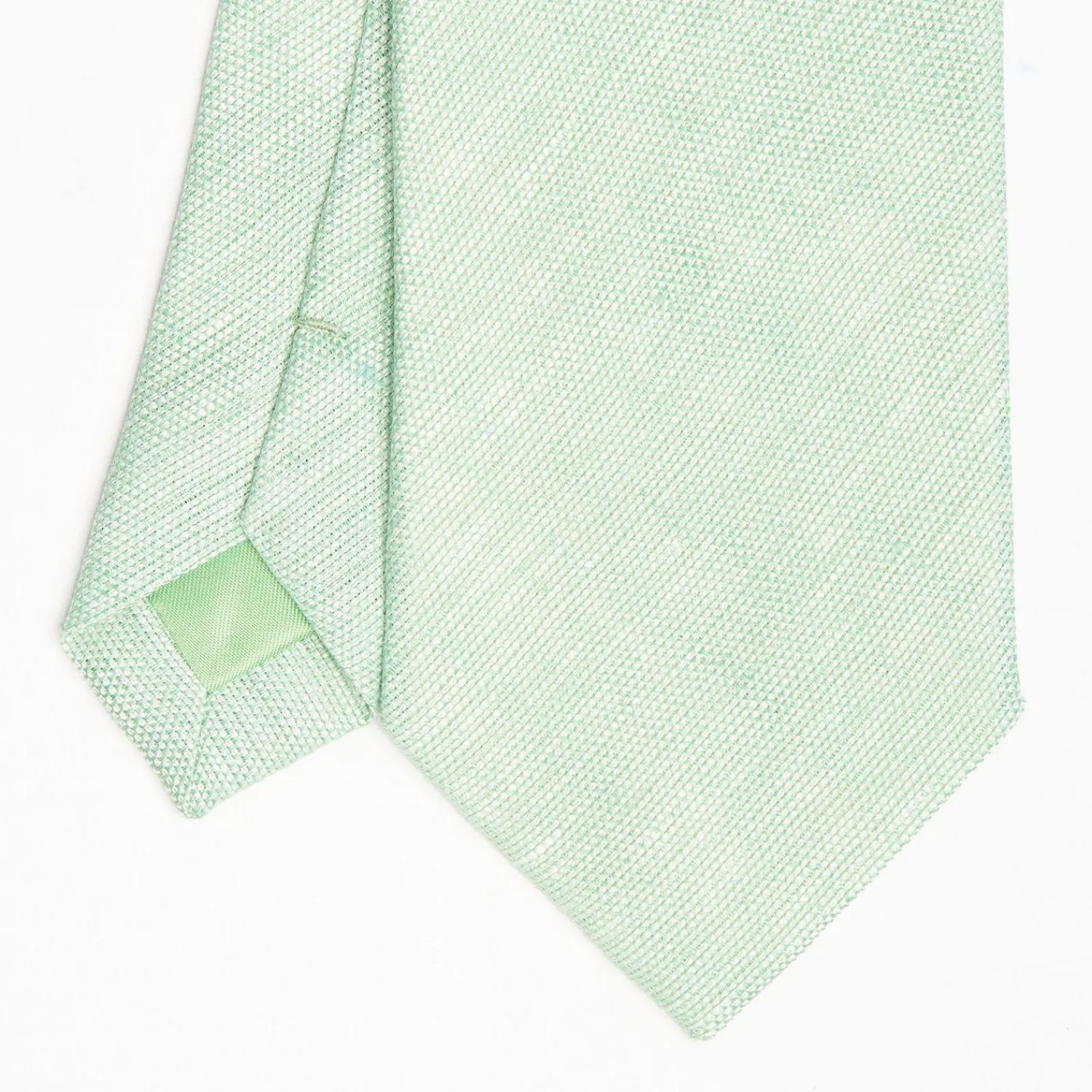 Light Green Sartorial Linen Tie Solid Color>E.Marinella Best