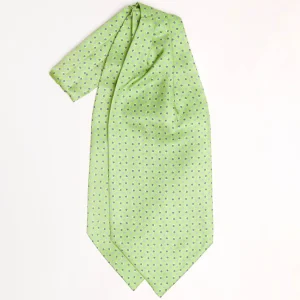 Light Green Silk Ascot Tie - Small Flower Designs>E.Marinella Best Sale