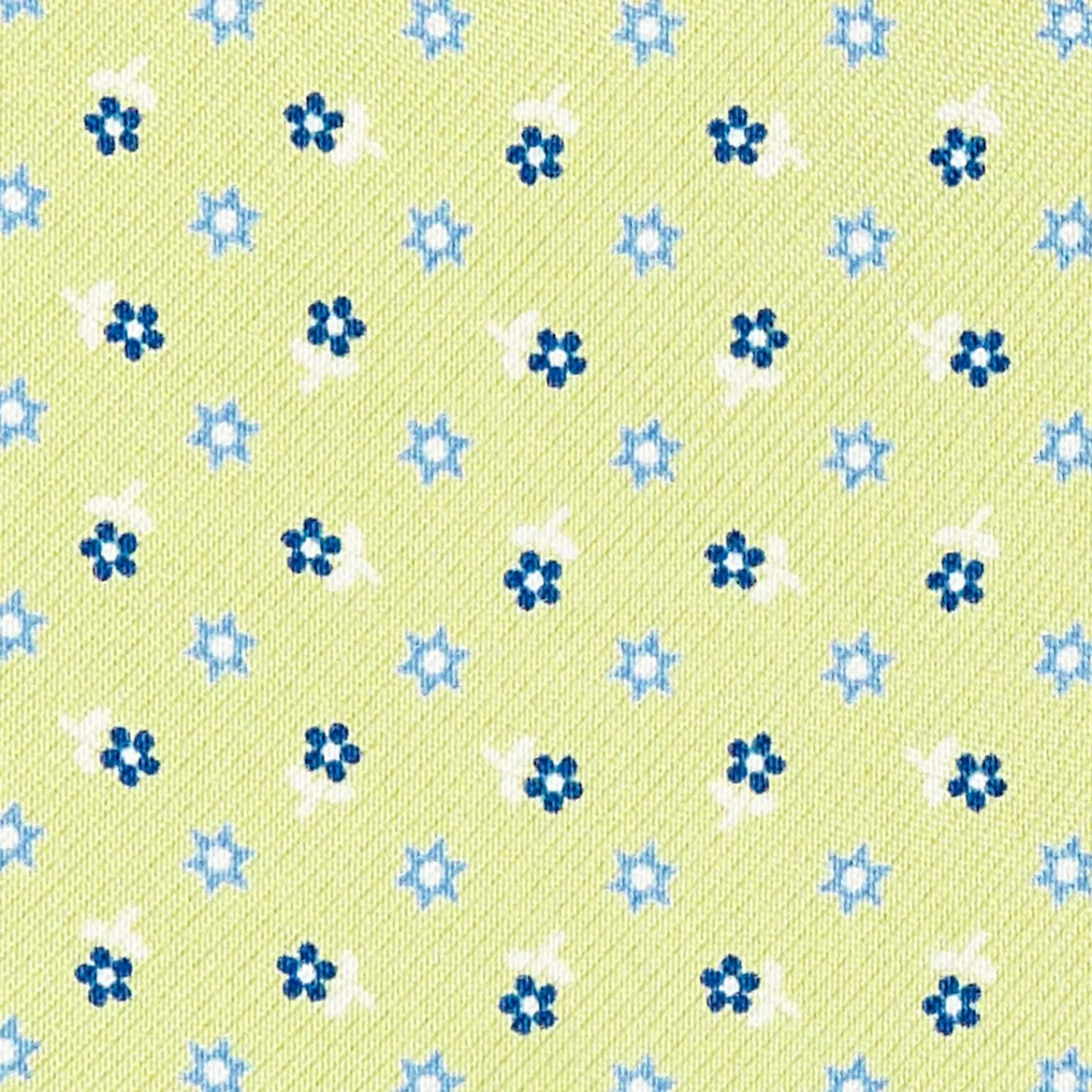 Light Green Silk Ascot Tie - Small Flower Designs>E.Marinella Best Sale