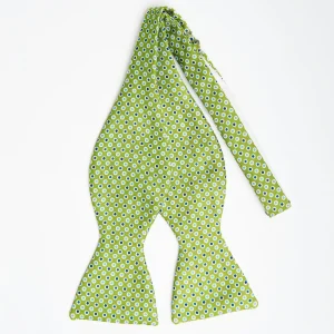 Light Green Silk Bowtie To Self-Tie Small Geometric Pattern>E.Marinella Shop