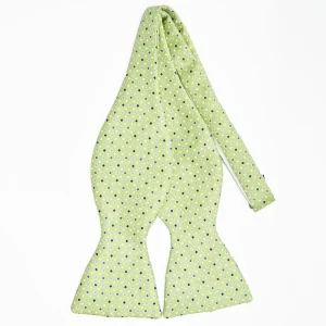 Light Green Silk Bowtie To Self-Tie - Small Geometric Pattern>E.Marinella Fashion