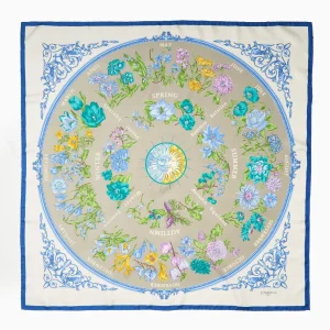Light Green Silk Scarf 90 - The Wheel Of Seasons>E.Marinella Flash Sale