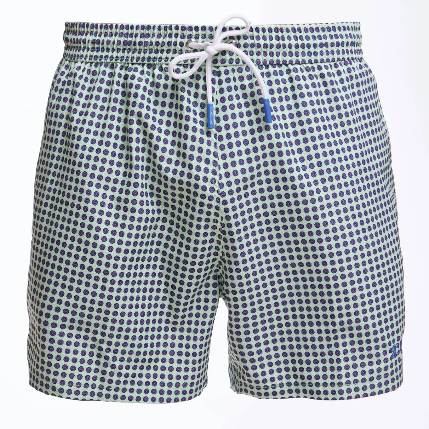 Light Green Swim Short - Small Flower Pattern>E.Marinella Discount
