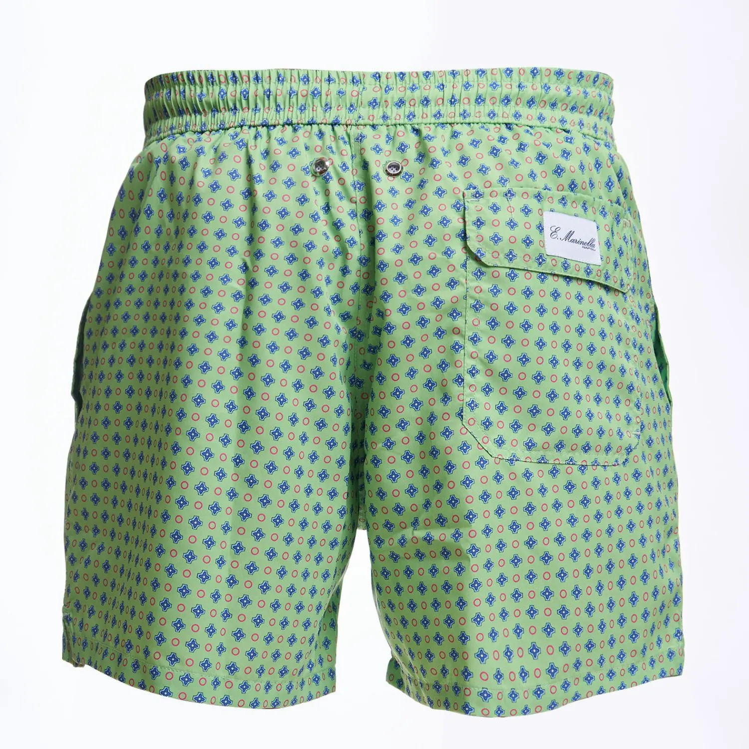 Light Green Swim Short - Small Flower Pattern>E.Marinella New