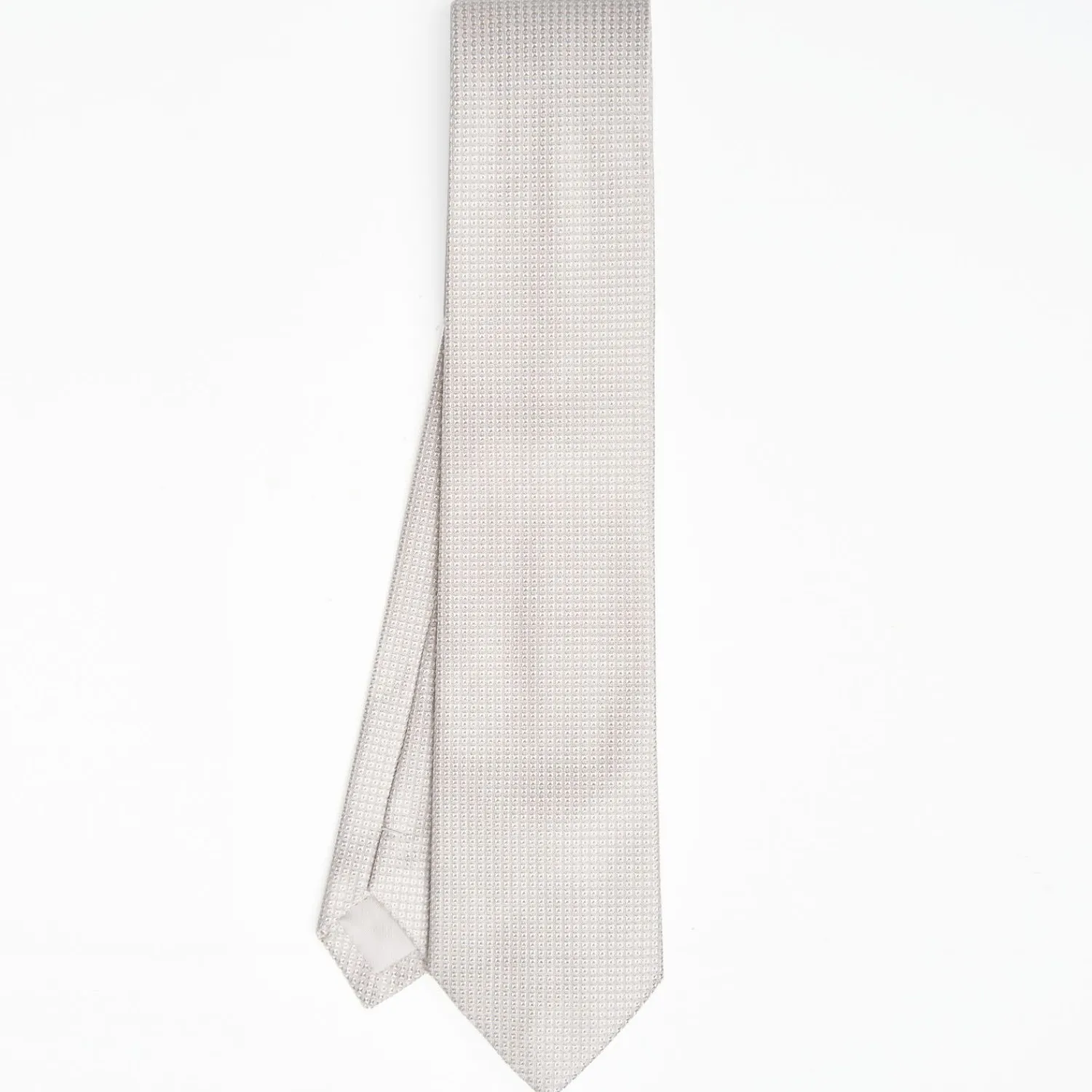 Light Grey Ceremonial Jacquard Silk Tie>E.Marinella Flash Sale