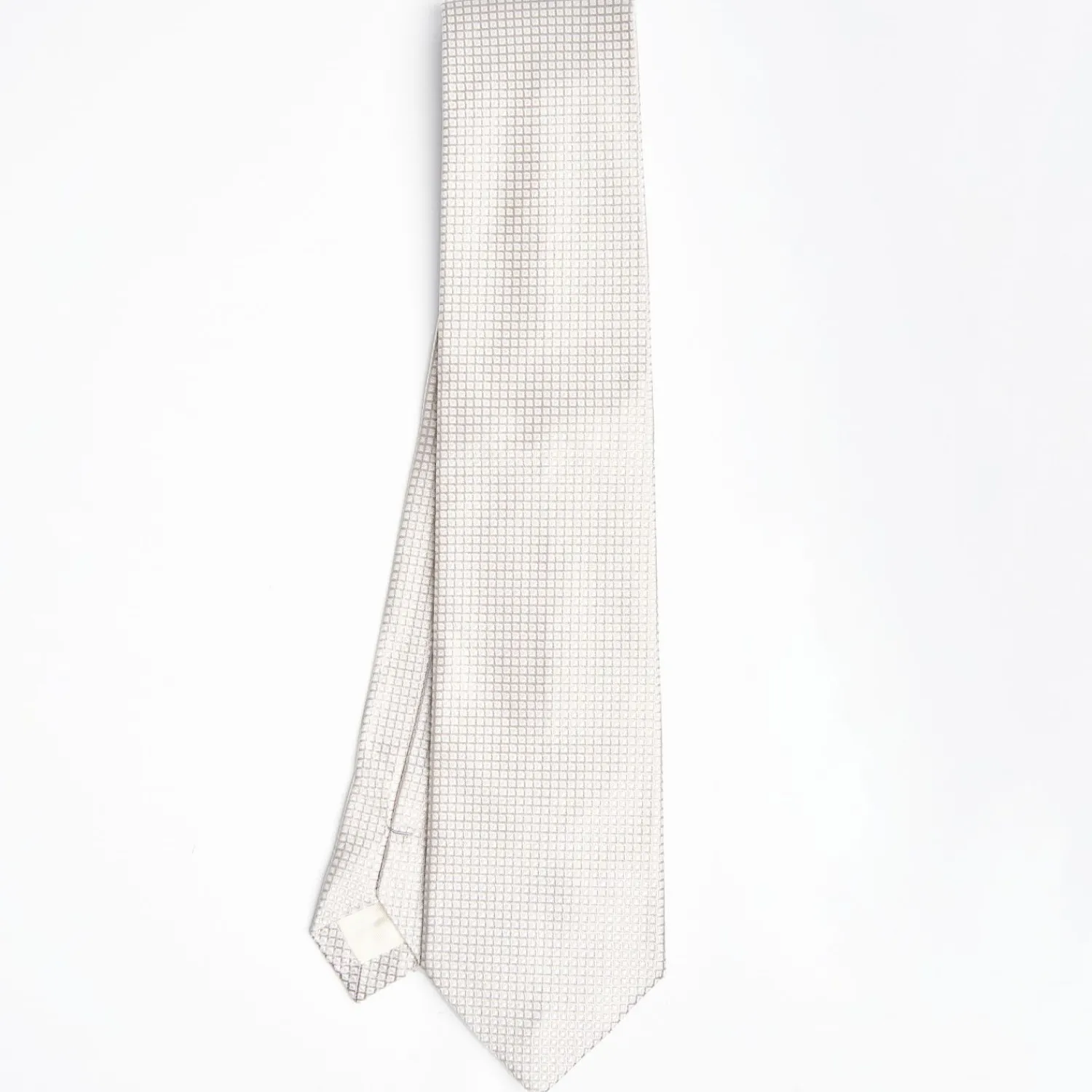 Light Grey Ceremonial Jacquard Silk Tie>E.Marinella Store