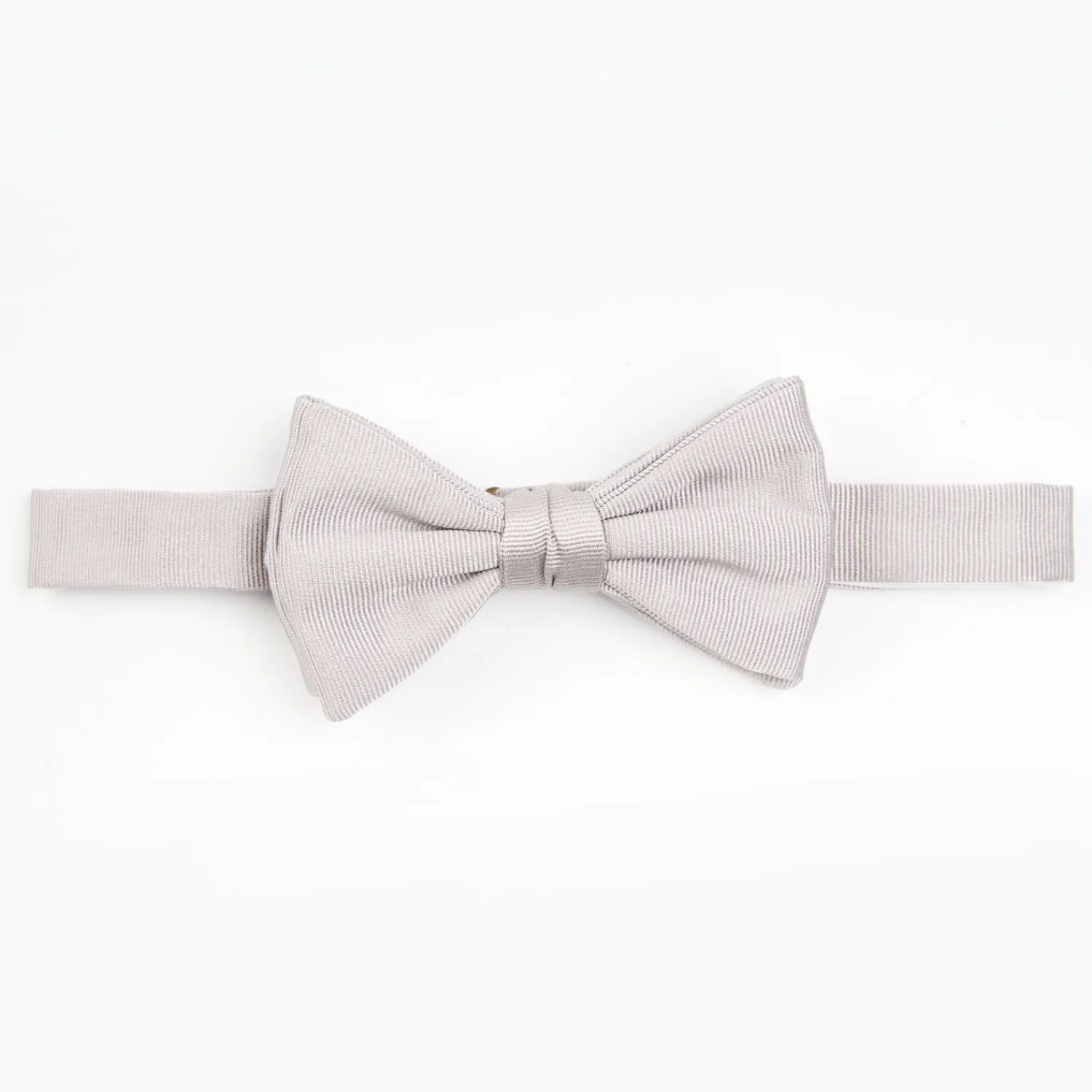 Light Grey Pre-Knotted Silk Bowtie - Solid Color>E.Marinella Clearance