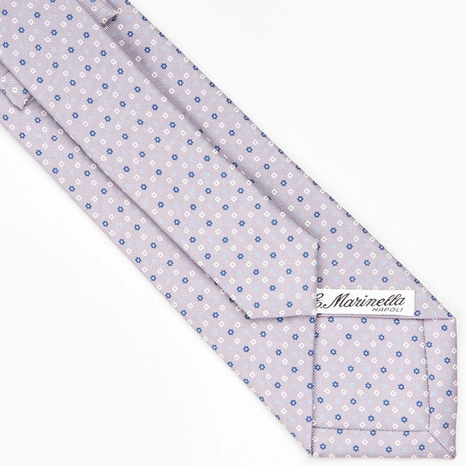 Light Grey Sartorial Classic Silk Tie - Small Flower Pattern>E.Marinella Hot