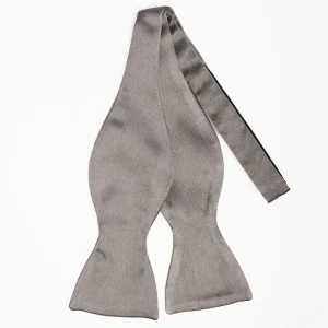 Light Grey Silk Satin Bowtie To Self-Tie - Solid Color>E.Marinella Outlet