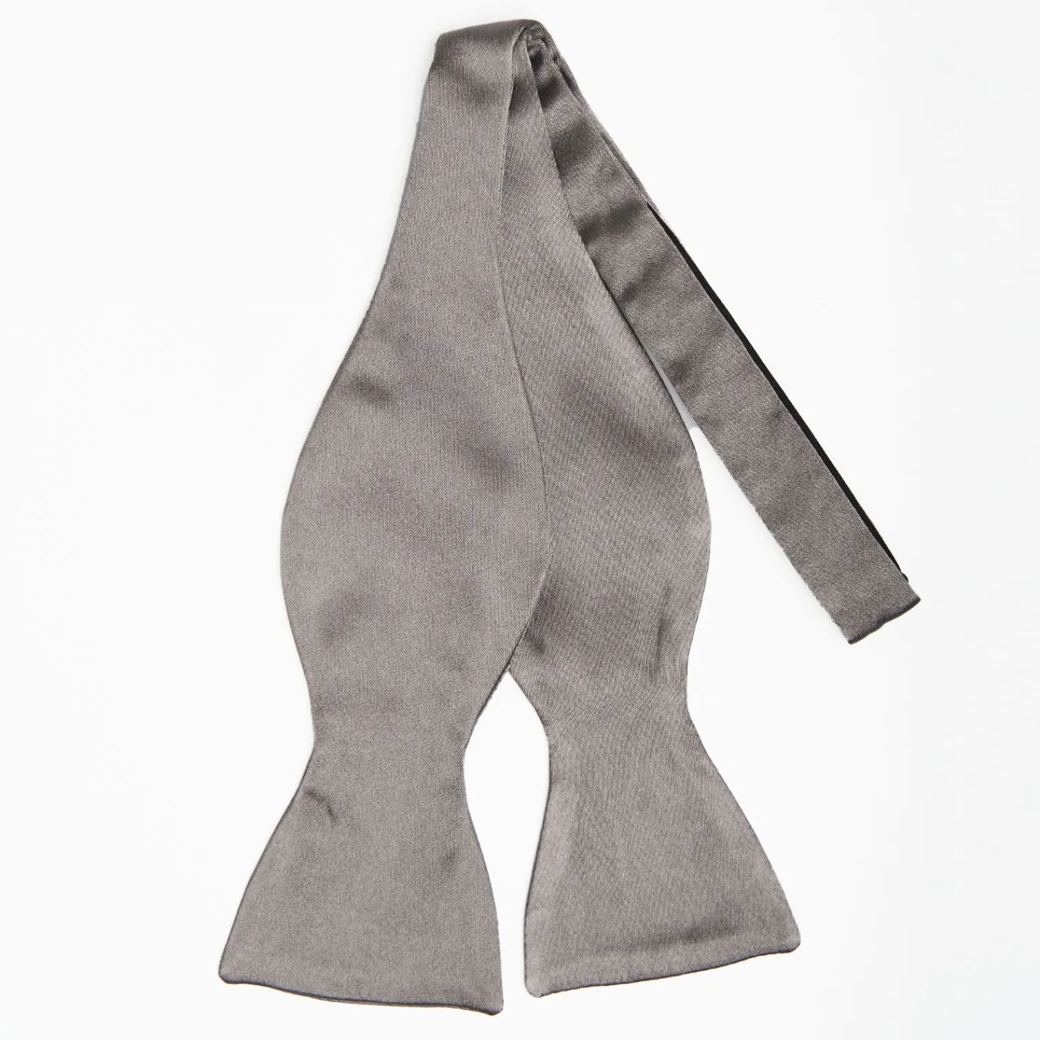 Light Grey Silk Satin Bowtie To Self-Tie - Solid Color>E.Marinella Outlet