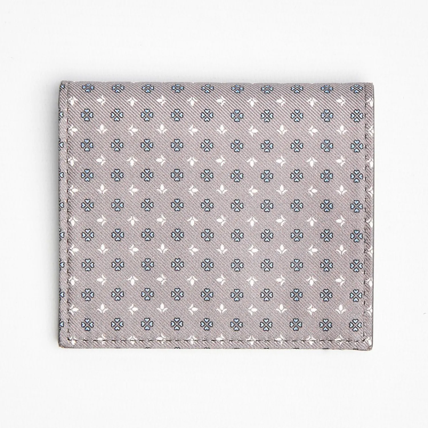 Light Grey Small Wallet In Silk And Leather>E.Marinella Discount