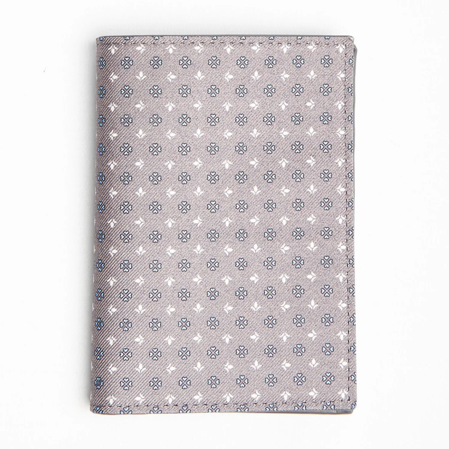 Light Grey Vertical Wallet In Silk And Leather>E.Marinella Hot
