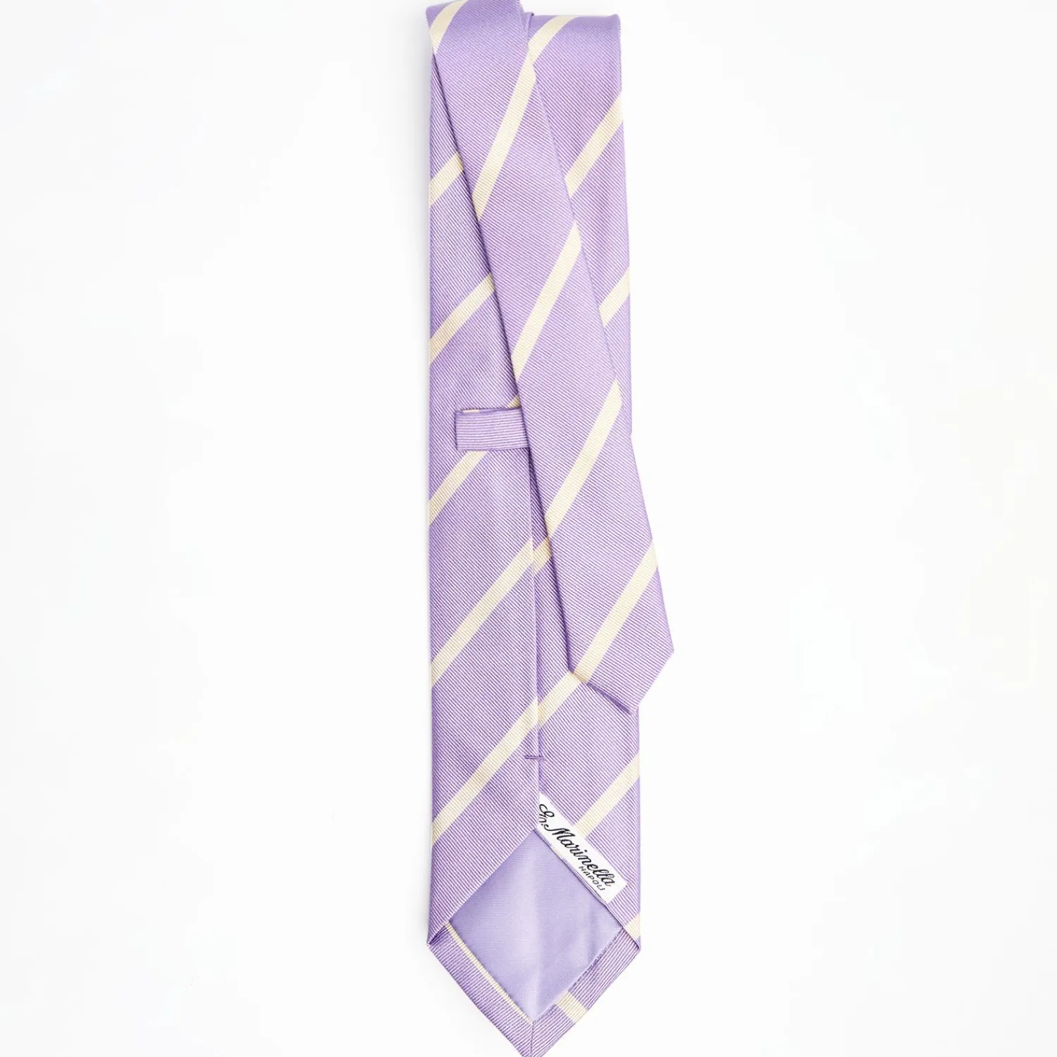 Lilac Sartorial Striped Silk Tie>E.Marinella Clearance