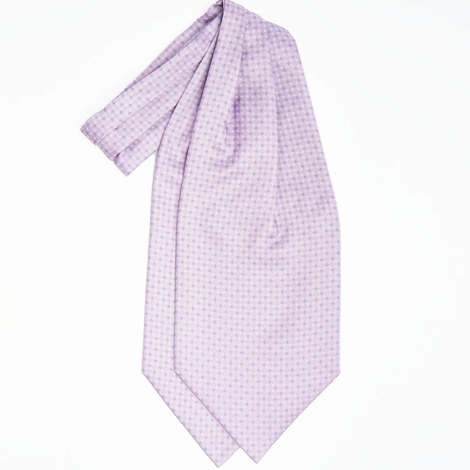 Lilac Silk Ascot Tie - Small Flower Designs>E.Marinella Cheap