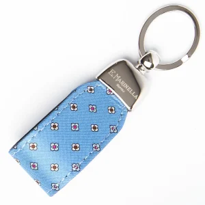 Mid Blue Keyfob In Silk And Leather>E.Marinella Hot