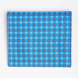 Mid Blue Small Wallet In Silk And Leather>E.Marinella New