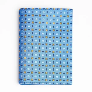 Mid Blue Vertical Wallet In Silk And Leather>E.Marinella Discount