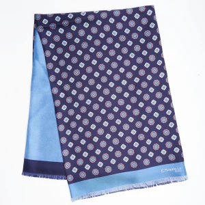 Midnight And Light Blue Double Silk Scarf>E.Marinella Hot