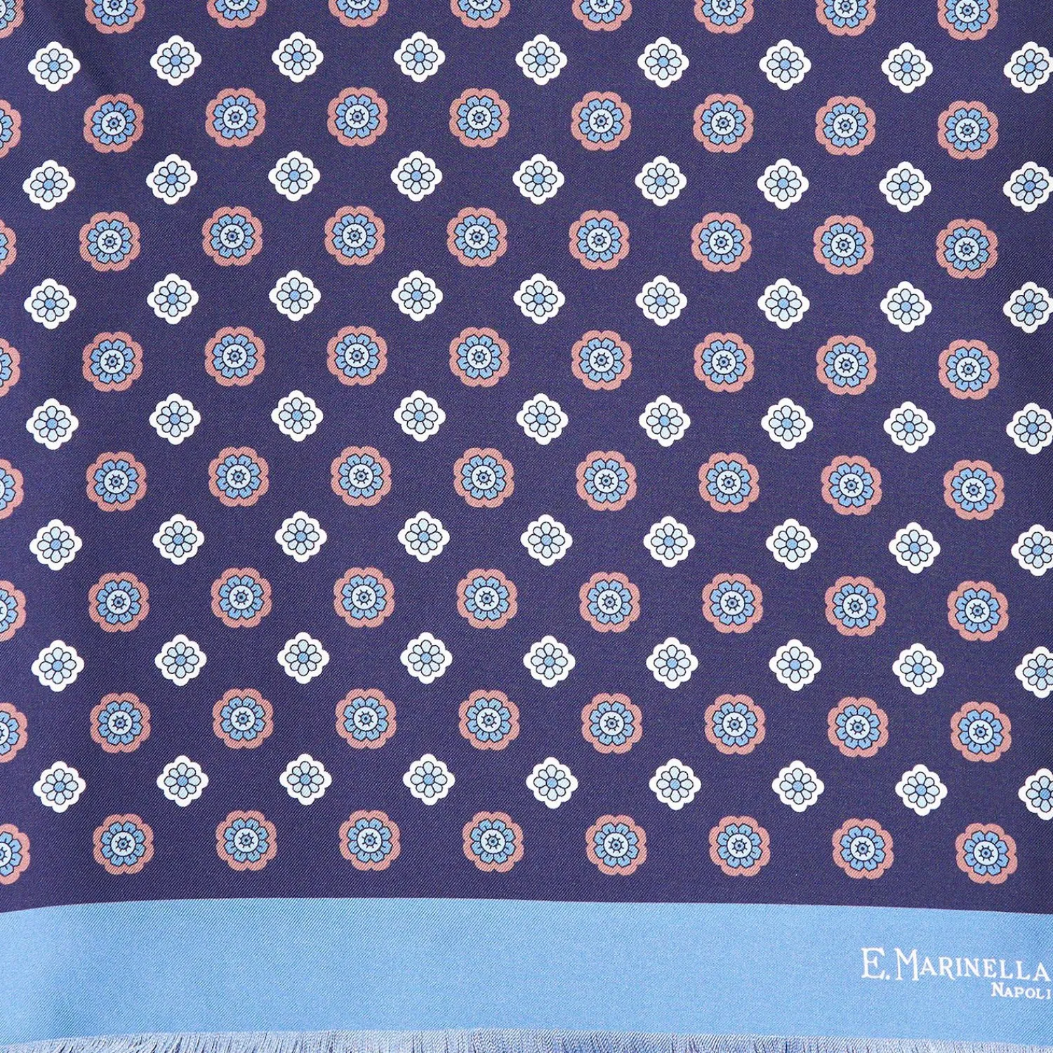 Midnight And Light Blue Double Silk Scarf>E.Marinella Hot