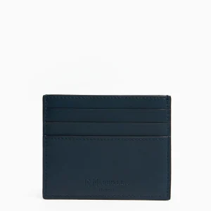 Midnight Blue Leather Credit Card Holder - 7 Compartments>E.Marinella Sale
