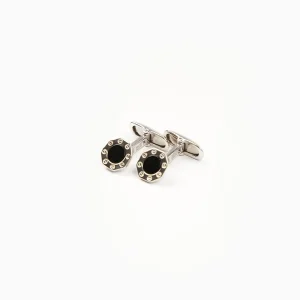 Octagonal Cufflinks With Onyx In Silver>E.Marinella Discount
