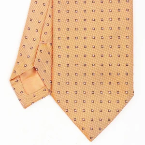 Orange Sartorial Jacquard Silk Tie - Small Flower Designs>E.Marinella Cheap