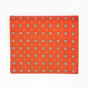 Orange Small Wallet In Silk And Leather>E.Marinella Cheap