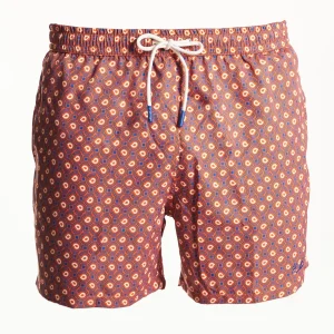 Orange Swim Shorts- Paisley Pattern>E.Marinella Discount