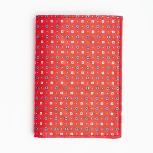 Orange Vertical Wallet In Silk And Leather>E.Marinella Store