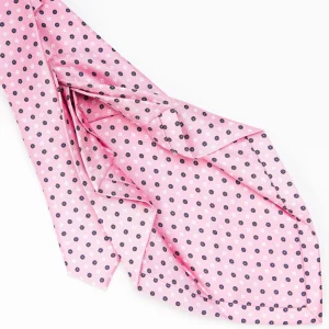 Pink 7 Fold Sartorial Silk Tie - Small Flower Pattern>E.Marinella Cheap