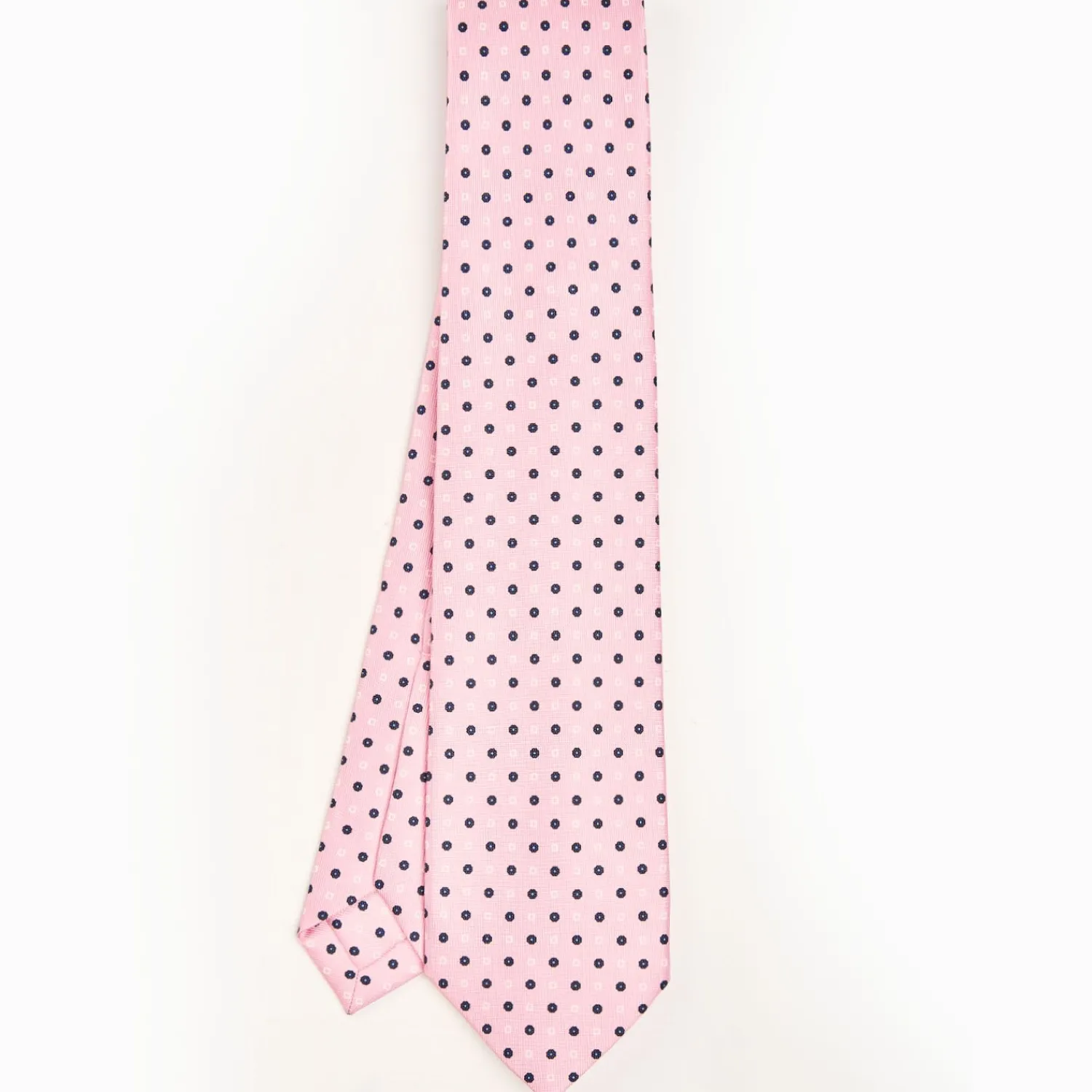 Pink 9 Fold Sartorial Silk Tie Small Flower Pattern>E.Marinella Outlet