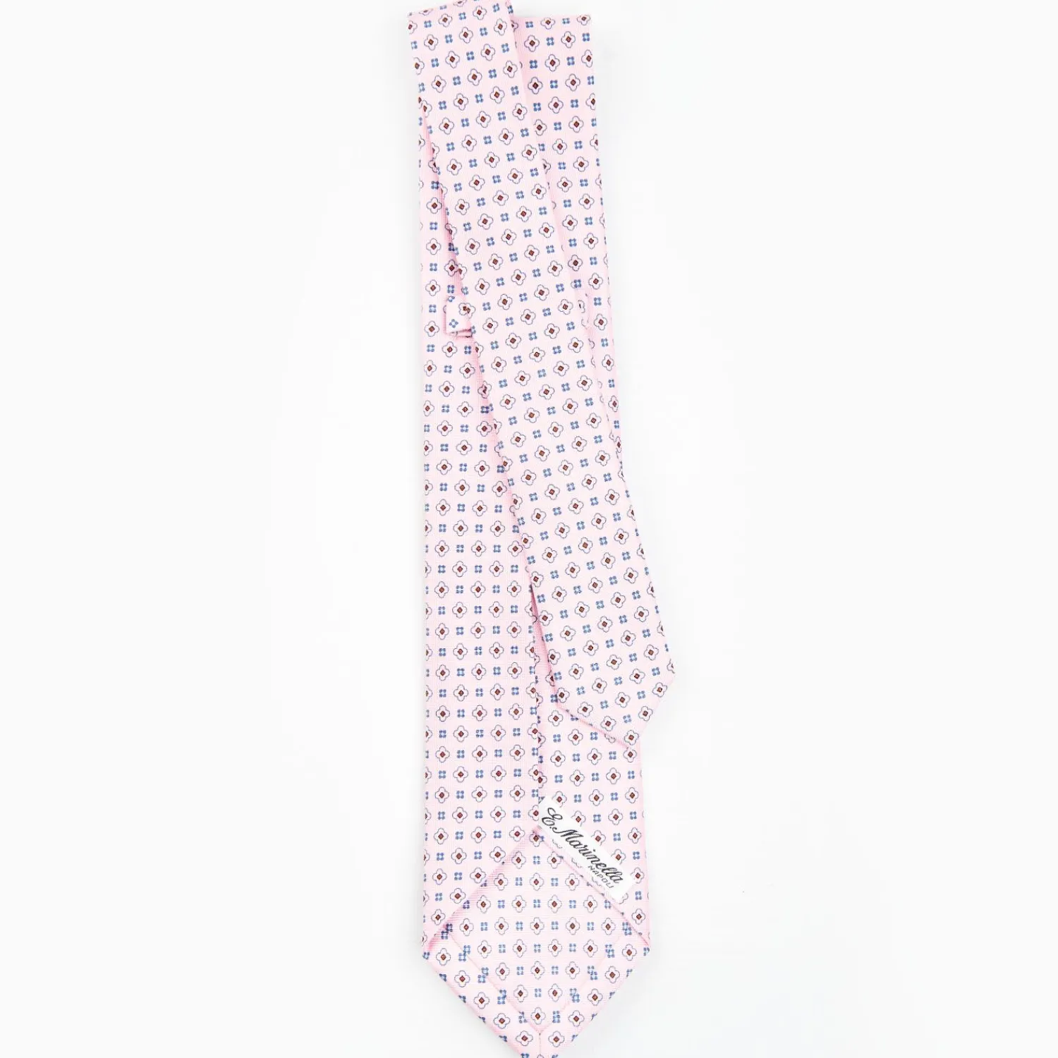 Pink 7 Fold Sartorial Silk Tie - Small Flower Pattern>E.Marinella Cheap
