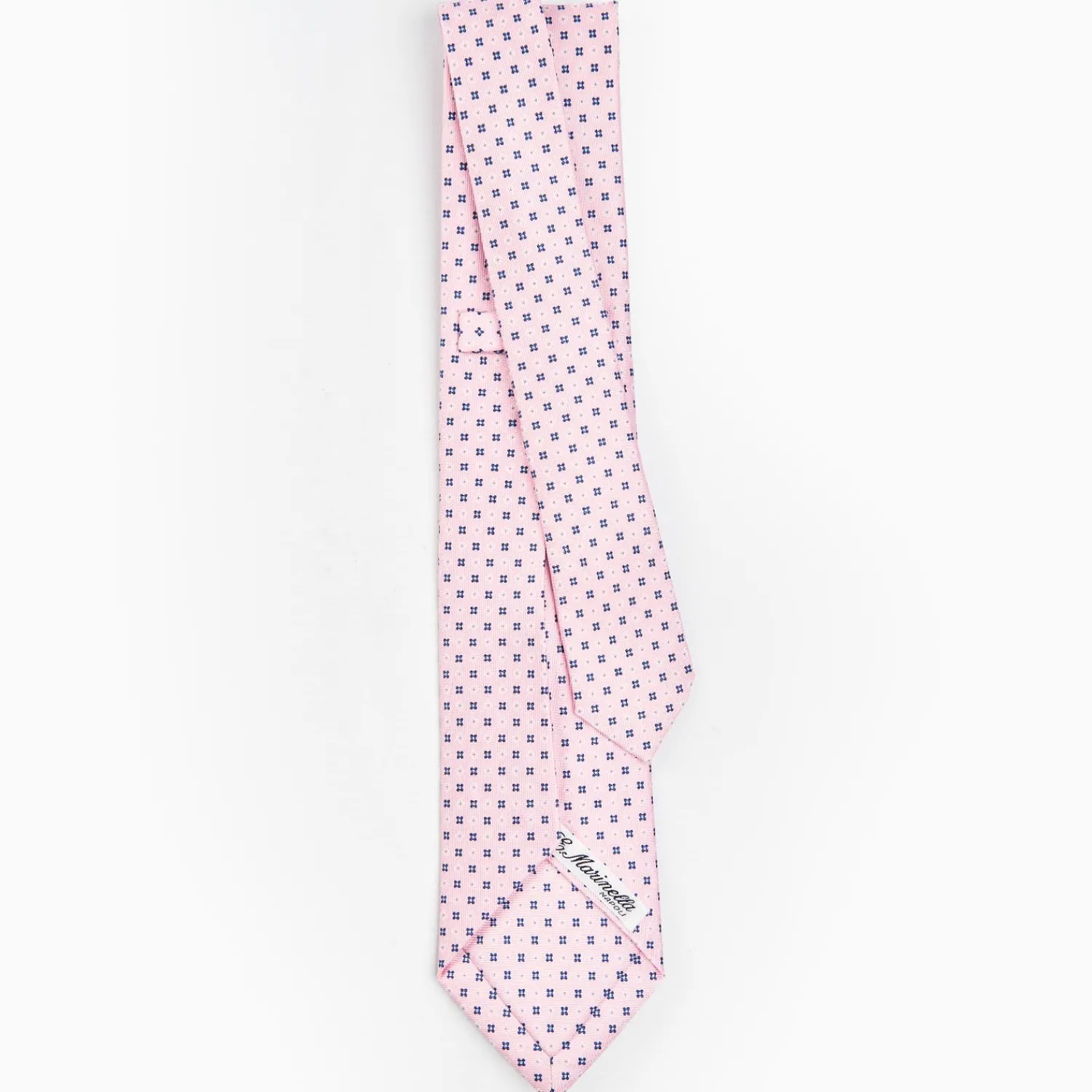 Pink 5 Fold Sartorial Silk Tie - Small Flower Pattern>E.Marinella Outlet