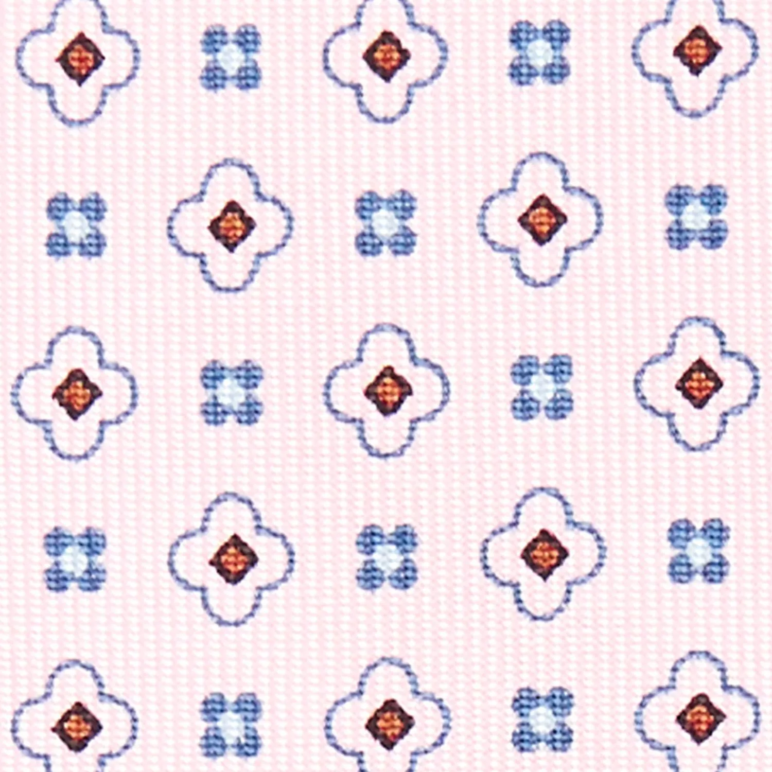 Pink 7 Fold Sartorial Silk Tie - Small Flower Pattern>E.Marinella Cheap