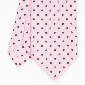 Pink Sartorial Classic Silk Tie - Small Flower Pattern>E.Marinella Clearance