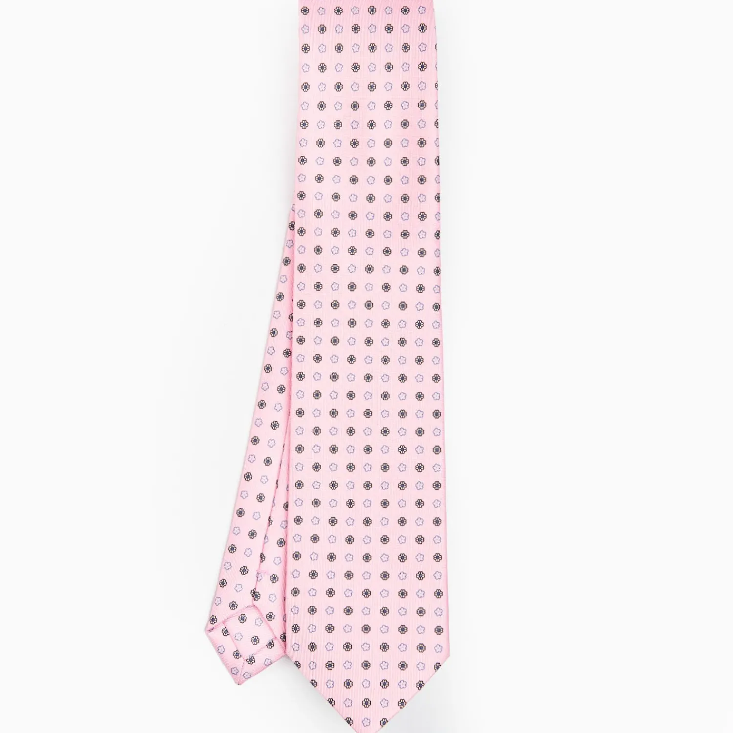 Pink Sartorial Classic Silk Tie - Small Flower Pattern>E.Marinella Sale