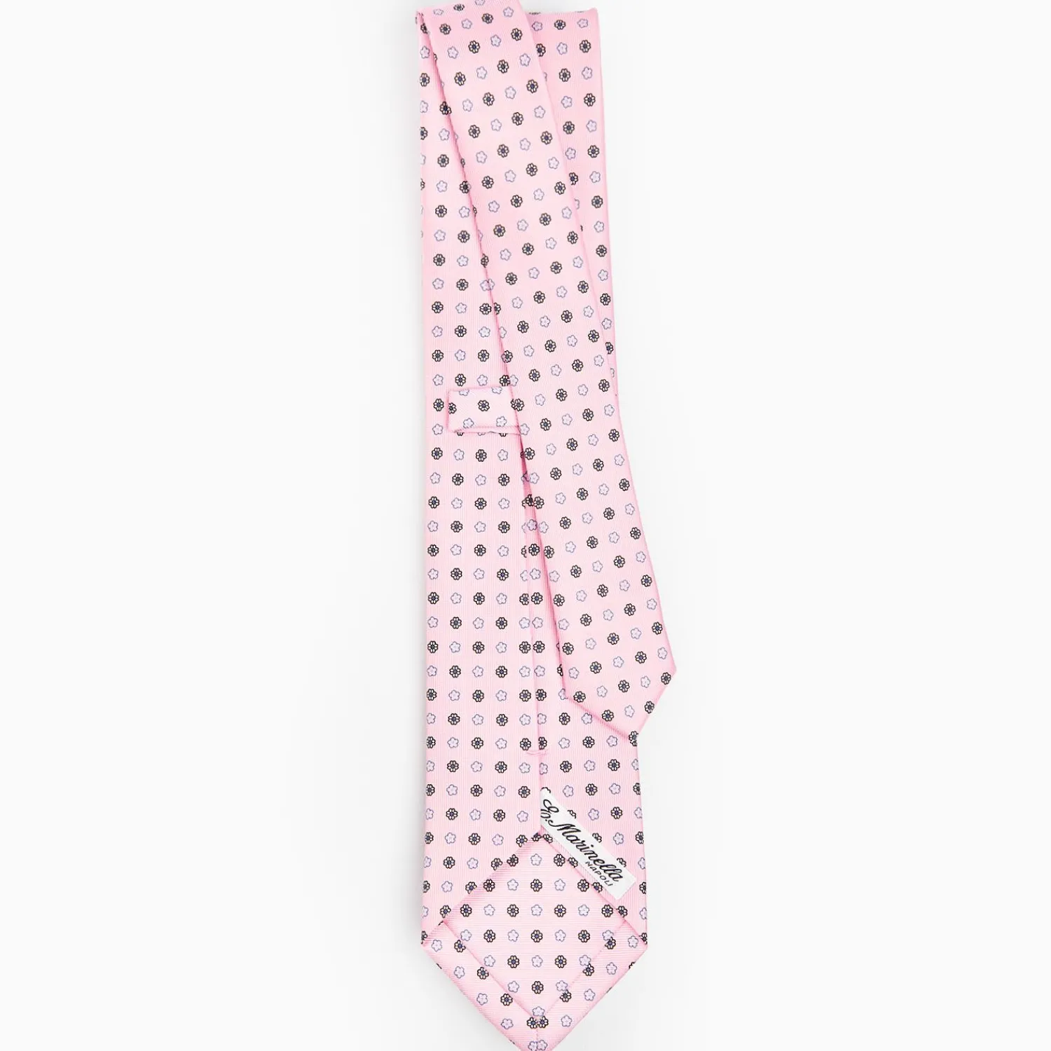 Pink Sartorial Classic Silk Tie - Small Flower Pattern>E.Marinella Sale