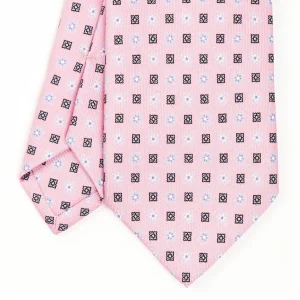 Pink Sartorial Classic Tie - Small Flower Pattern>E.Marinella Best
