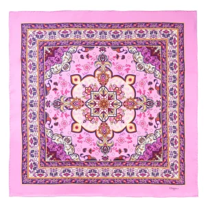 Pink Silk Scarf 90 - Mediterranean Vibes>E.Marinella Shop