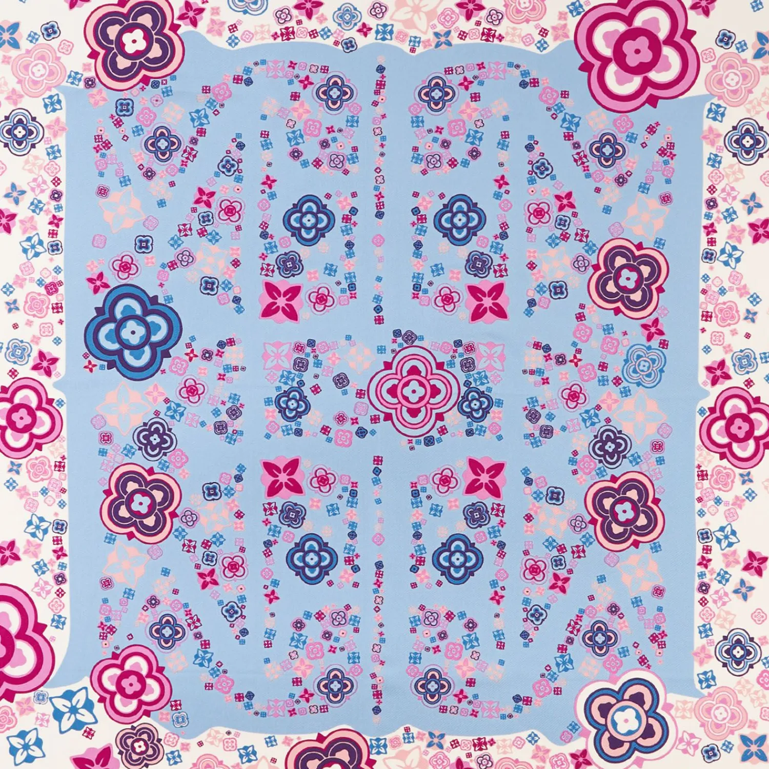 Pink Silk Scarf 90 - World Of Archivio Flowers 1961>E.Marinella Online