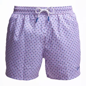 Pink Swim Short - Small Flower Pattern>E.Marinella Shop