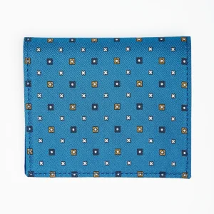Powder Blue Small Wallet In Silk And Leather>E.Marinella New