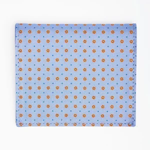 Powder Blue Small Wallet In Silk And Leather>E.Marinella Shop