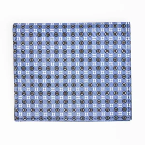 Powder Blue Small Wallet In Silk And Leather>E.Marinella Best Sale