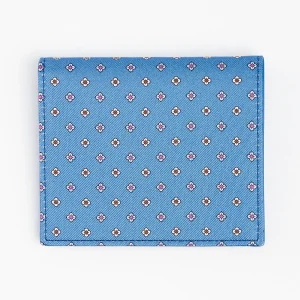 Powder Blue Small Wallet In Silk And Leather>E.Marinella Discount