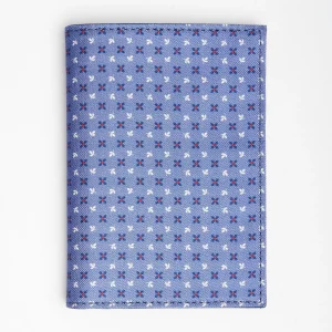 Powder Blue Vertical Wallet In Silk And Leather>E.Marinella Flash Sale